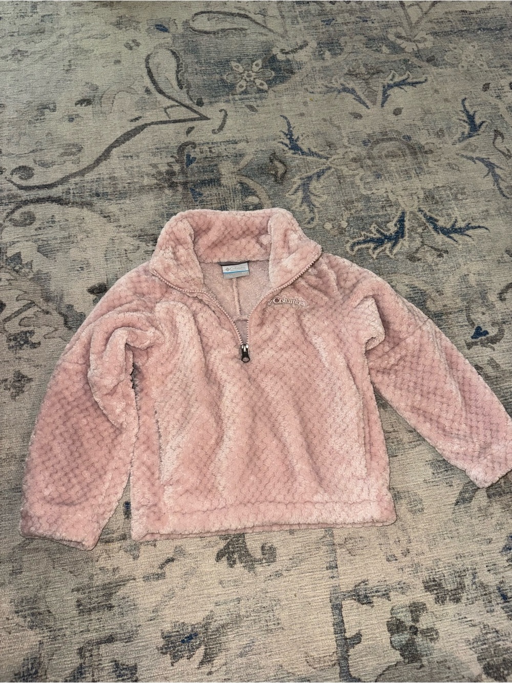 Columbia Girls' Pink Plush Quarter-Zip Pullover Size 4/5